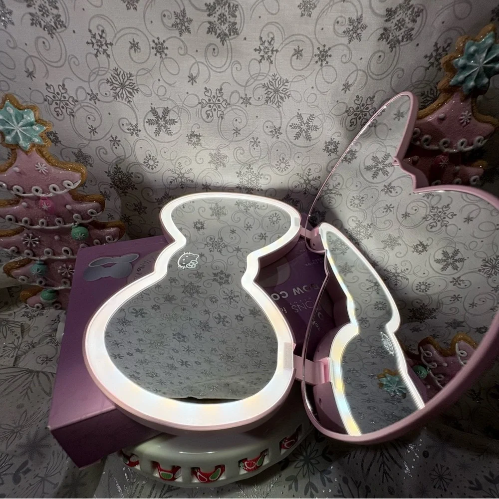 Impressions Sanrio Hello Kitty LED Pink Bow Compact Mirror Christmas Stocking